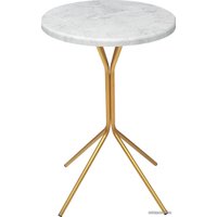 Журнальный столик Sheffilton SHT-CT12 190426 (золото/мрамор премиум светлый)