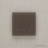 Беспроводной выключатель для жалюзи DeLUMO Senso одноканал. трехклавишный 7013 (натуральный коричневый)