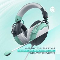 Наушники IO by Red Square Graphite v2 (бирюзовый/белый)