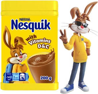 Какао растворимое Nesquik обогащенный витаминами C&D в банке 200 г