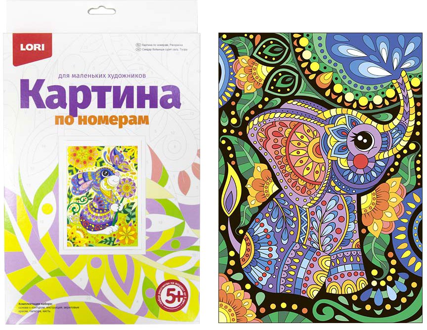 

Картина по номерам Lori Слоник Ркн-018