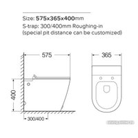 Унитаз приставной SantiLine SL-5030