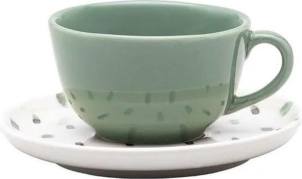 

Чашка с блюдцем Oxford Flat Shape Samambaia 136232 AO04-1C01