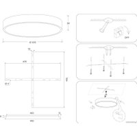 Светильник-тарелка Ambrella light Air Alum FV5533 BK