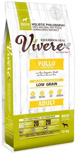 Vivere Medium Adult Low Grain Chicken (Курица) 12 кг