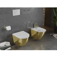 Унитаз подвесной Mexen Lena 30224006 (белый/золотой)