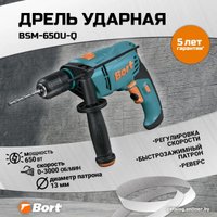 Ударная дрель Bort BSM-650U-Q