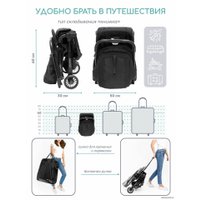 Коляска прогулочная «книга» Amarobaby Voyager (черный)