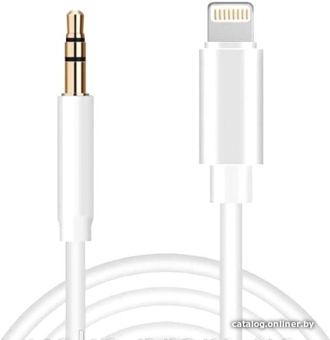Кабель USBTOP Lighting - jack 3.5 мм (1 м, белый)