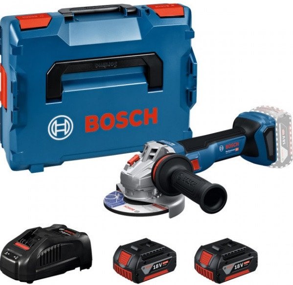 Угловая шлифмашина Bosch GWS 18V-8 Professional 06019N9003 (с 2-мя АКБ, кейс)
