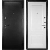 Металлическая дверь Guard Классика MG60 97х205 правая (черное серебро/белый ясень)