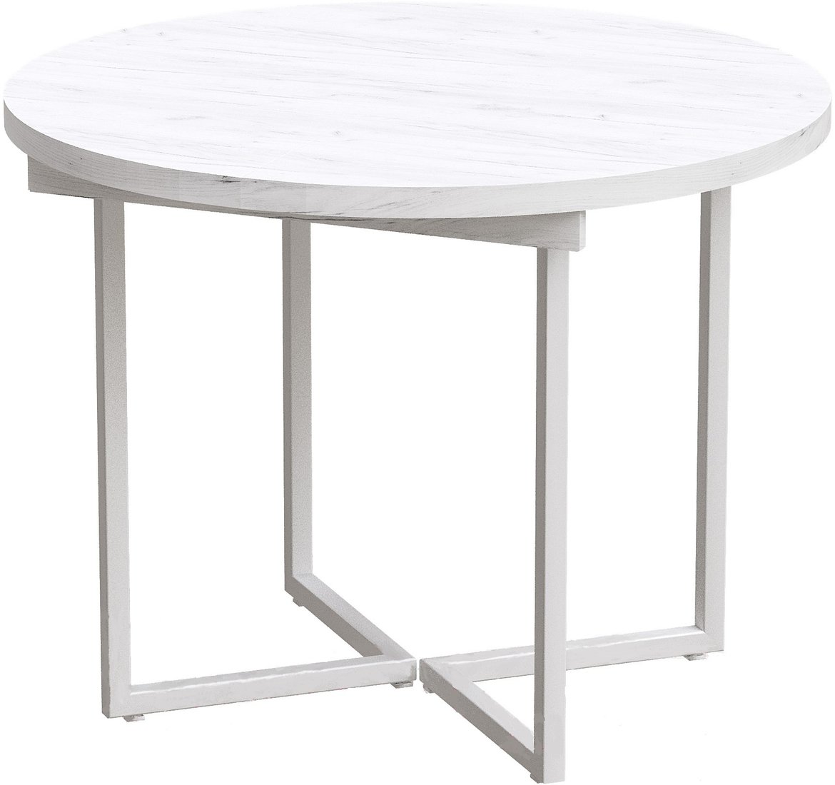 

Кухонный стол Millwood Лофт Лондон Л D100 100-140x100x76 (дуб белый Craft-металл белый)