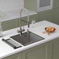 Кухонная мойка Roxen Snake 560220-45-S сатин/текстурная поверхность (с ролл-матом и дозатором)