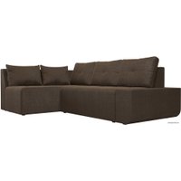 Угловой диван Mebelico Амадэус 109699 (левый, рогожка, коричневый)