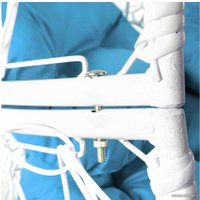 Кресло M-Group Апельсин 11520103 (белый ротанг/голубая подушка)