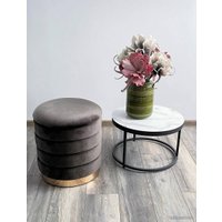 Пуфик M-City Фред 461MC04436 (велюр графит/золото)