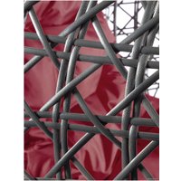 Подвесное кресло M-Group Для двоих Люкс 11510302 (серый ротанг/бордовая подушка)