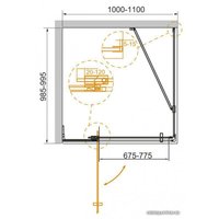 Душевой уголок Cezares SLIDER-AH-1-80-70/80-BR-CR