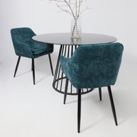 Кухонный стол AksHome Goto 120x75 (черный мрамор/черный)