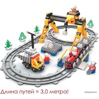 Конструктор Bauer Железная дорога 927 Поезд и конвейер на руднике Блокмена