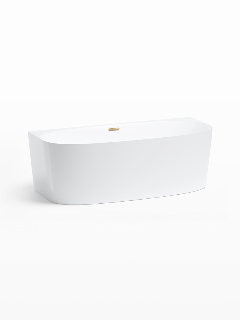 Ванна Wellsee Belle Spa 2.0 170x75 235804004 (пристенная ванна белый глянец, экран, каркас, сифон-автомат золото)