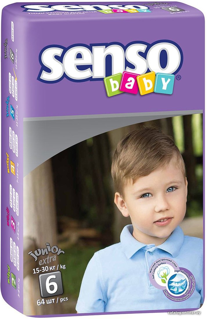 Подгузники Senso Baby Junior 6 (64 шт)