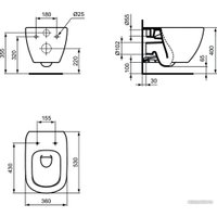 Унитаз подвесной Ideal Standard Tesi AquaBlade T007901+T352701