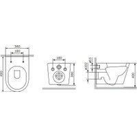 Унитаз подвесной AM.PM Sunny Flashclean C85C1701SC + TECE 9400414