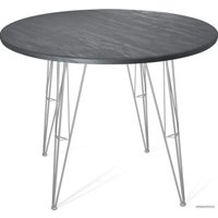 Кухонный стол Sheffilton SHT-TU10/TT 90 (хром лак/каменный уголь)