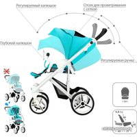 Универсальная коляска BEBETTO Magnum (3 в 1, 199, черная рама)