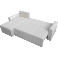 Угловой диван Лига диванов Верона лайт левый (экокожа белый) в Витебске