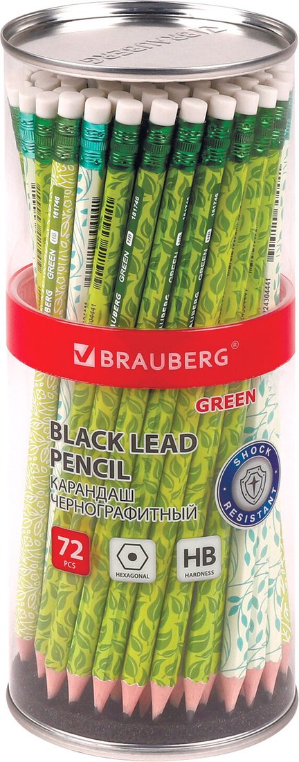 

Набор простых карандашей BRAUBERG Green 880761 (72 шт)