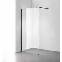 Душевая стенка Saniteco Walk-In SN-W6TB80 (80x200, прозрачное стекло, черный профиль)