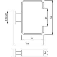 Держатель для туалетной бумаги Artize Quadra QUA-CHR-61755