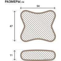 Ортопедическая подушка Trelax Lubua Lepapi П503 (универсальная, лиловый)