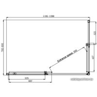 Душевой уголок Ambassador Queen Black 11011205L 120х80