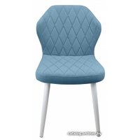 Стул Гальваник Бергамо (эмаль белый муар/Catania Dusty Blue)