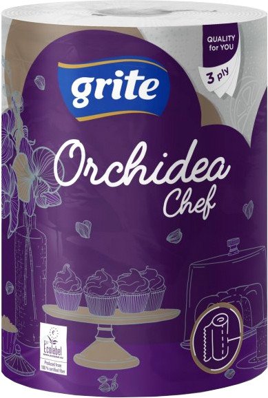 

Бумажные полотенца Grite Orchidea Chef (3 слоя, 1 рулон)