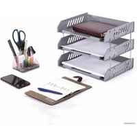 Лоток для бумаг BRAUBERG File 238108 (серый)