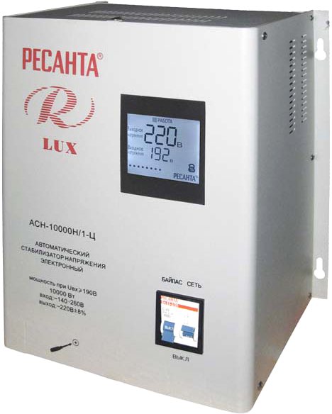 

Стабилизатор напряжения Ресанта Lux АСН-10000Н/1-Ц