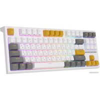 Клавиатура Royal Kludge RK-R87 RGB (белый/желтый, RK Red)