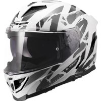 Мотошлем LS2 FF818 Storm III Kaos (M, белый/серый)