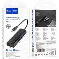 USB-хаб Hoco HB42 USB Type-C (3 x USB 3.2 Gen1, 0.2 м)