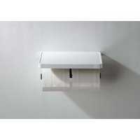 Держатель для туалетной бумаги Aquatek Европа AQ4919MB (с полкой, черный матовый)