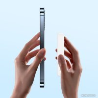 Внешний аккумулятор Baseus Magnetic Mini Air Wireless Fast Charge Power Bank 20W 10000mAh (белый) + брендированный брелок Baseus