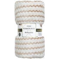 Плед Tex Republic Absolute Зигзаг двухцветный Flannel 200x220 92573 (бежевый)