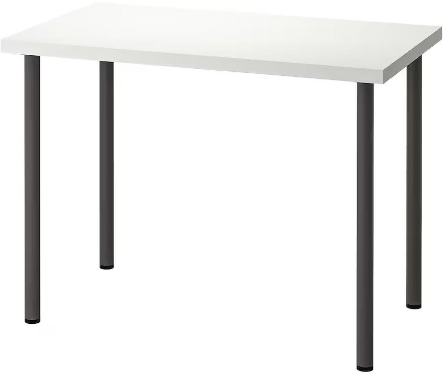 

Стол Ikea Линнмон/Адильс 194.161.84 (белый/темно-серый)