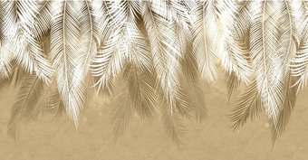 Citydecor Пальмовые листья с защитным покрытием (бежевые гранж) 500x260