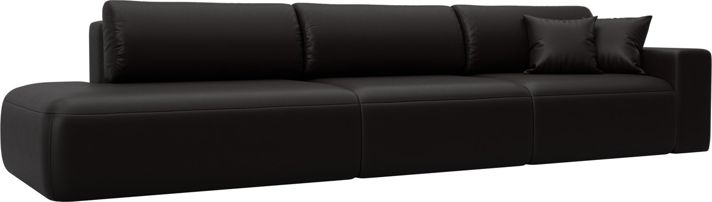 

Диван Лига диванов Лига-036 НПБ Модерн Лонг подлокотник справа 127690 (экокожа Grifon 12 коричневый)