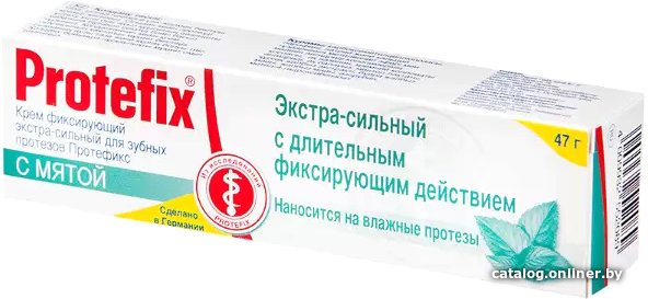 Крем для фиксации зубных протезов Protefix №1 с мятой 40 мл